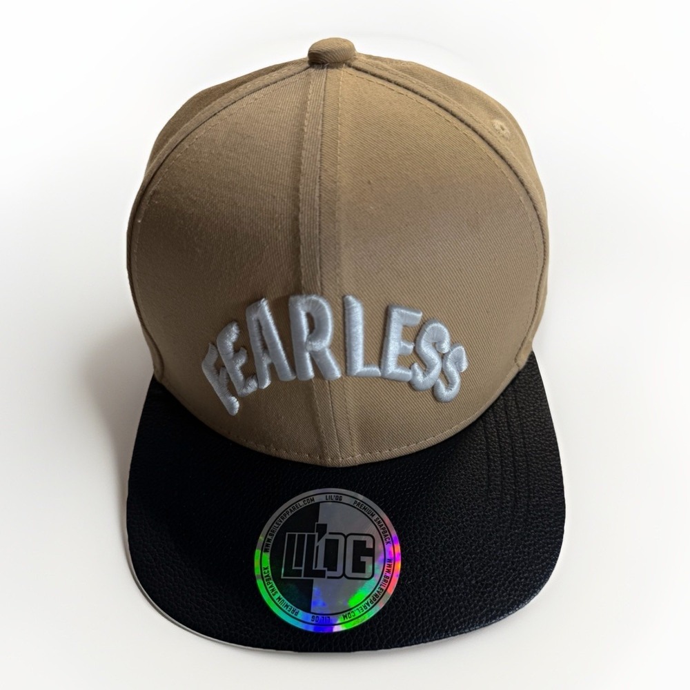 Lil' OG FEARLESS‎ Embroidered Khaki Snapback Baseball Cap Hat Adjustable